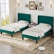 preview thumbnail 28 of 27, Javlergo Set of 2 Twin Size Adjustable Headboard Kids Platform Bed Frame 8 Inch Underbed Storage No Box Spring Needed Bed Frame