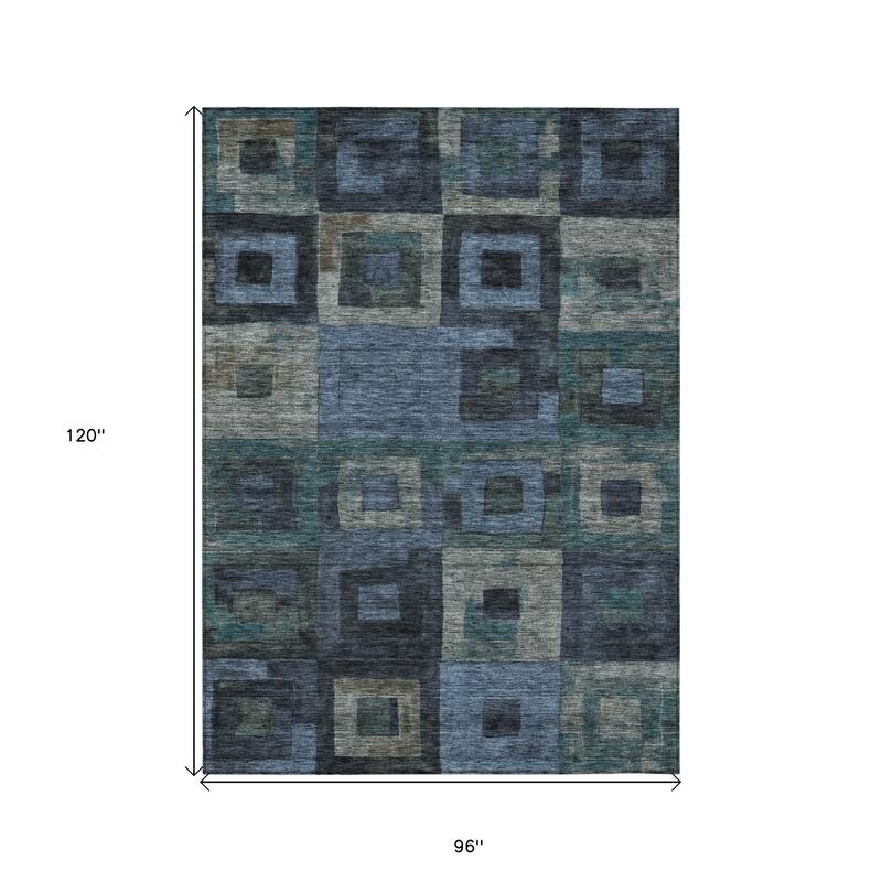 HomeRoots Geometric Transitional Rectangle Outdoor Rug