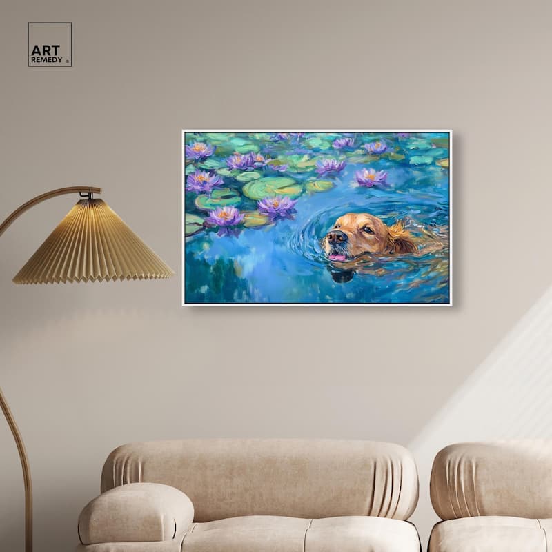 Watery Wag II Canvas by Art Remedy