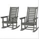 preview thumbnail 4 of 7, GDFStudio Outdoor Thalassa Rocking with Slatted Breathable Seats Set of 2
