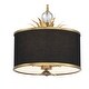 preview thumbnail 7 of 5, Minka Lavery 4583 Caprio 3 Light 15" Wide Pendant with Fabric Shade