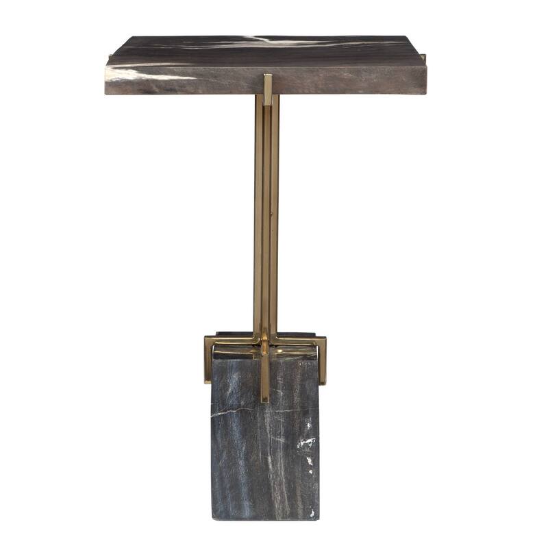 Petrified Wooden Accent Table - 22.5"