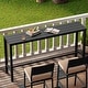 preview thumbnail 68 of 131, Crestlive Products Patio Outdoor Rectangle Bar Table Combinable Pub Table 63 inches long - Black