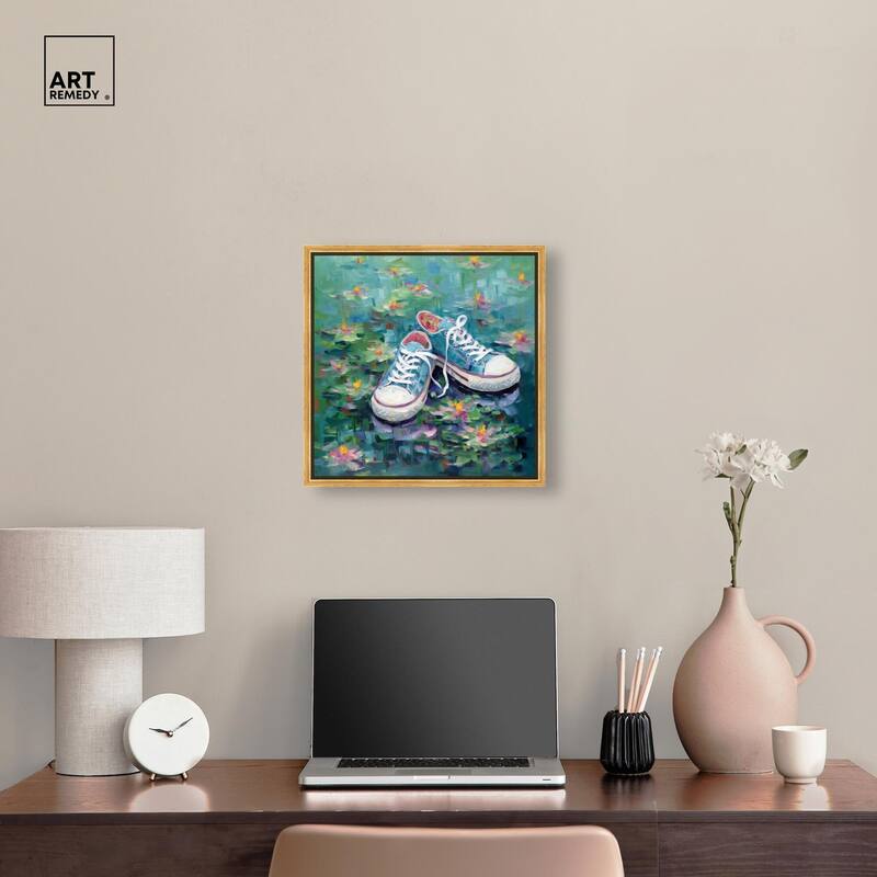 Lily Pad Sneakers II Canvas by Art Remedy