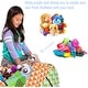 preview thumbnail 154 of 187, Kids Bean Bag Chair Cover Stuffed Animal Storage or Toy Organizer 38 Inch Large - Canvas Owls Green and Orange