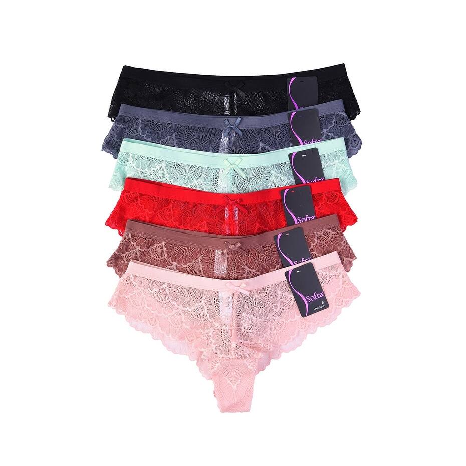 6 PAIRS Mamia Women's Intimate Sets Lace Bikini Style LP9025LK