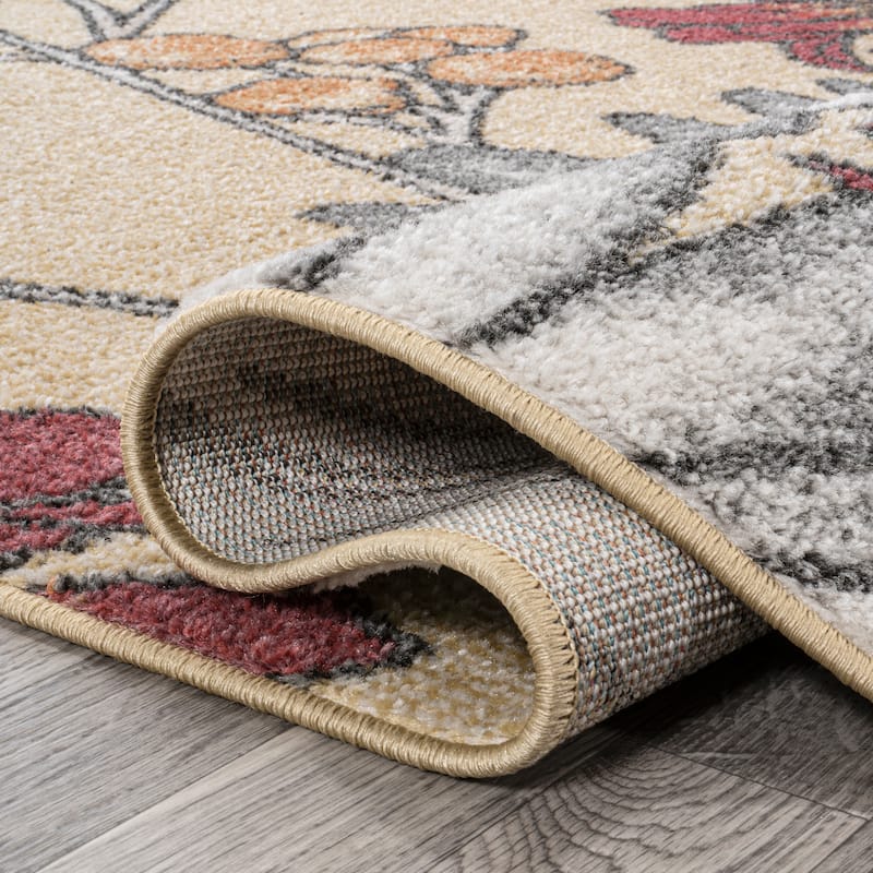 JONATHAN Y Pastello Modern Botanical Wildflower Area Rug