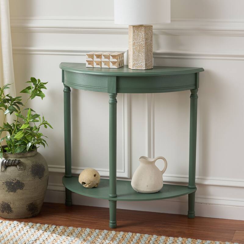 SAFAVIEH Veva Half Moon Console Table - 28" W x 11.8" L x 28" H - 28"W x 12"D x 28"H