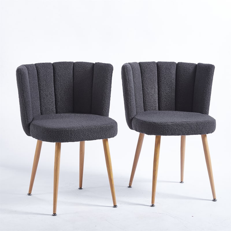 Modern Fabric Dining Chair (Set of 2) - Grey