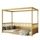 preview thumbnail 12 of 26, Children's Style Drop-down Roof Bed,Wooden Montessori Floor Bed