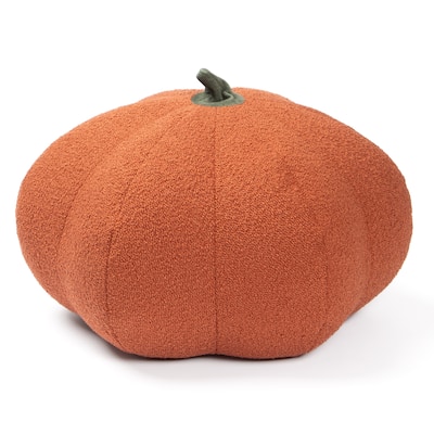 Pumpkin Fall Harvest Textured Pouf Ottoman - 24" - Orange