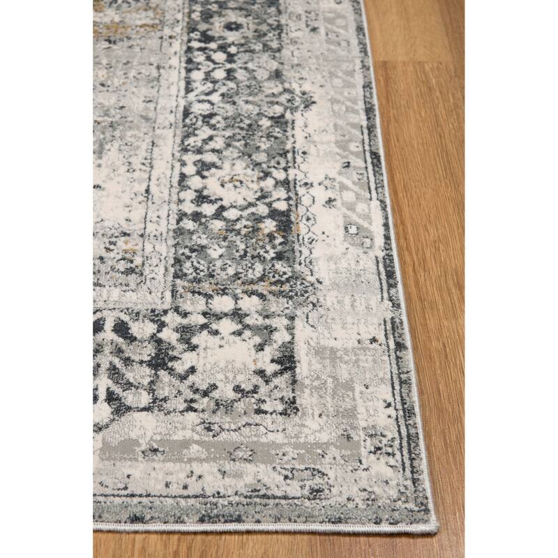 Christian Collection Grey/Cream Area Rug
