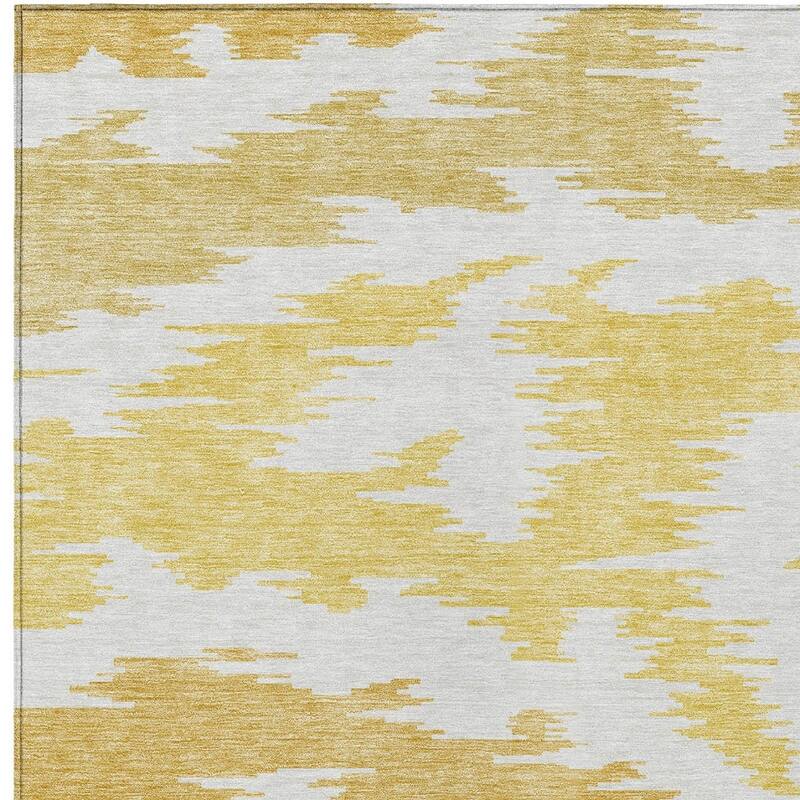 HomeRoots Abstract Transitional Rectangle Outdoor Rug