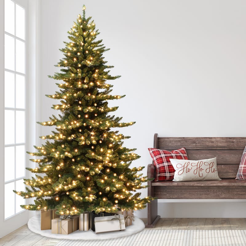 Puleo International 7.5' Pre-lit Princess Spruce Artificial Tree - N/A