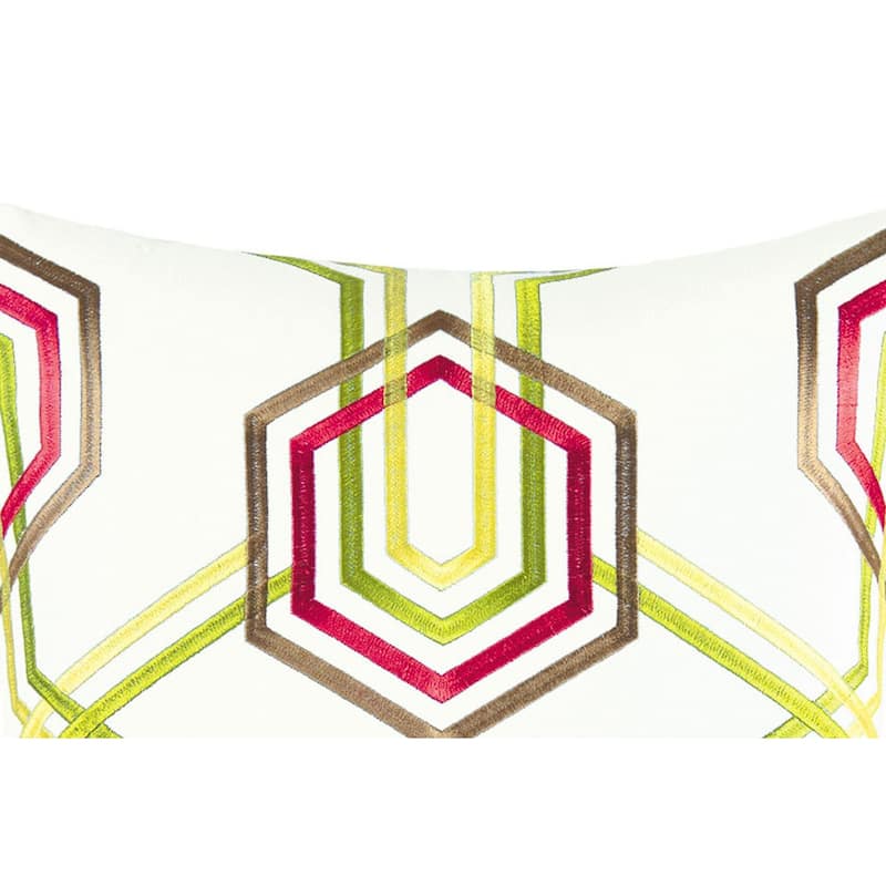 18" x 18" Geo Embroidered Pillow