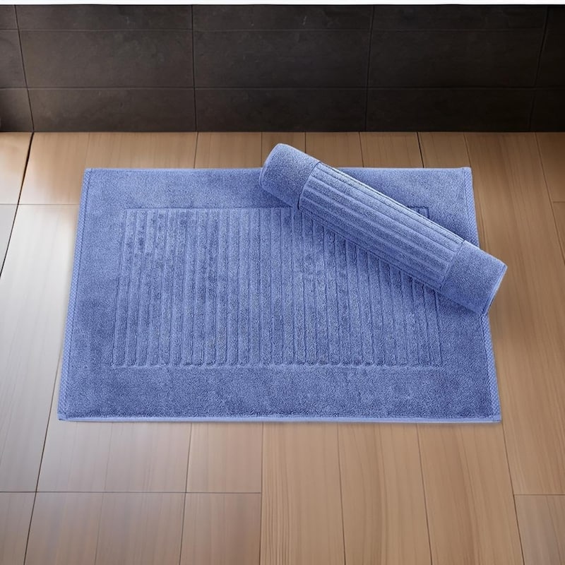 Brampton Plush Absorbent Non-Slip Cotton Bath Mat Set of 2