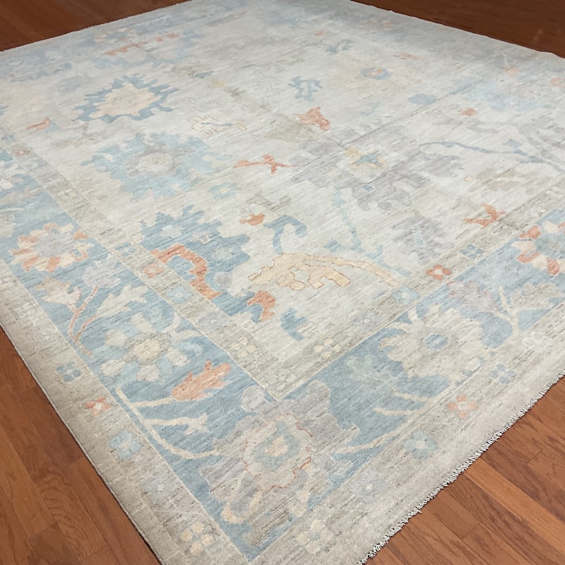 HERAT ORIENTAL Handmade Vegetable Dye Oushak Wool Rug - 12' x 15'