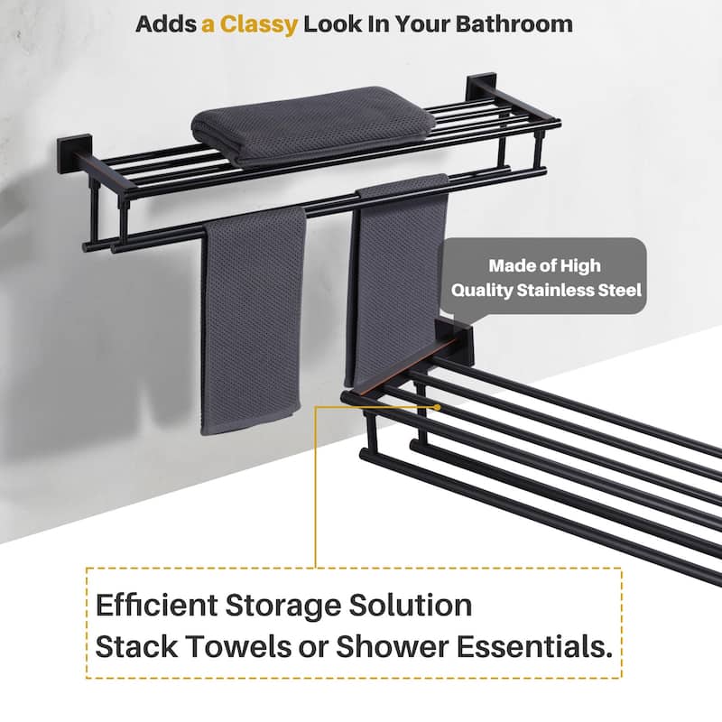 Two Towel Holders Wall mounted Towel Rack