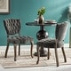 preview thumbnail 2 of 52, Maison Rouge Anwar Tufted Dining Chairs- (Set of 2) Charcoal