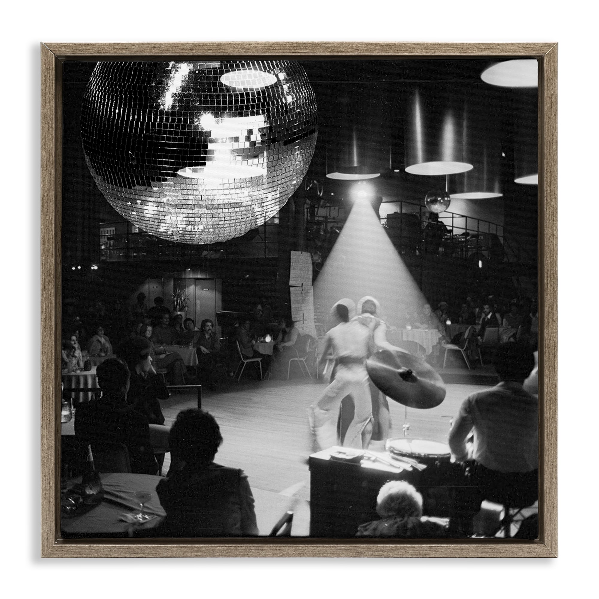 Stupell Vintage Disco Dance Floor Framed Floater Canvas Wall Art Design By Sophie 6