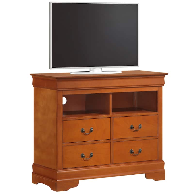 Louis Phillipe Wooden Media Chest - Oak