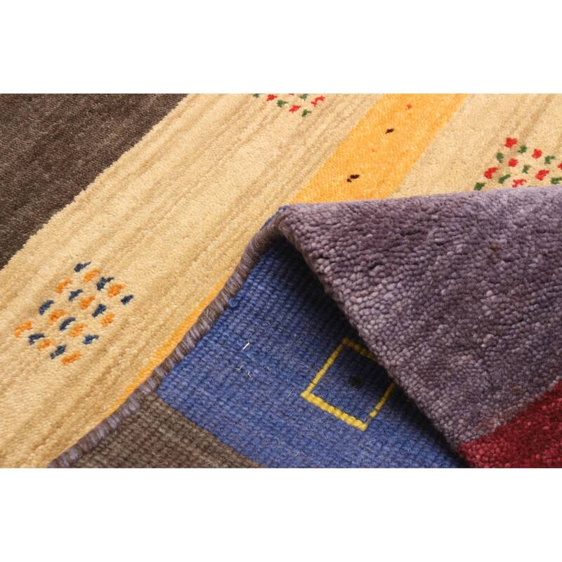 ECARPETGALLERY Hand Loomed Kashkuli Gabbeh Multi Color Wool Rug - 2'11 x 4'8