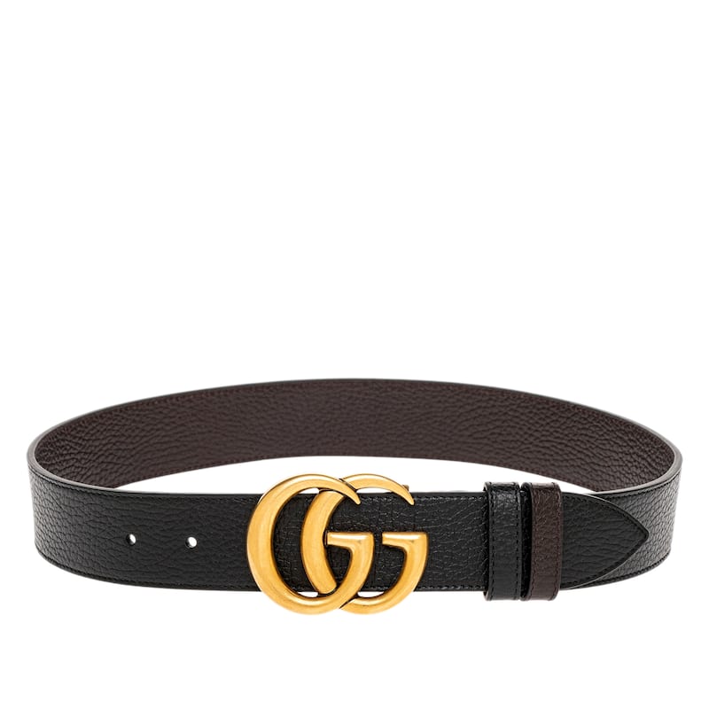 Gucci Reversible Leather Belt - 105 - Black and Brown