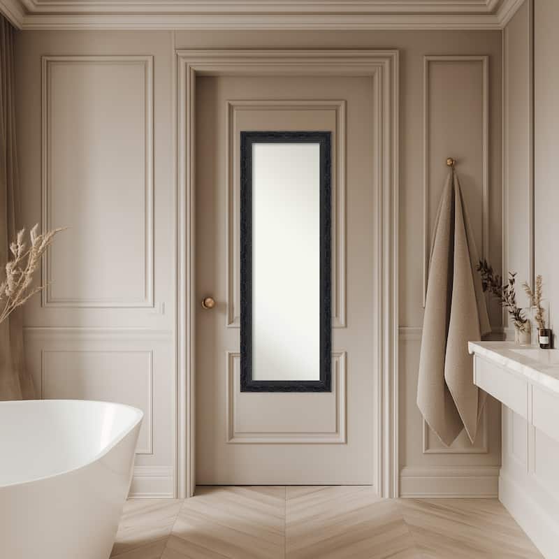 Filigree Non-Beveled Framed Full-Length On the Door Mirror