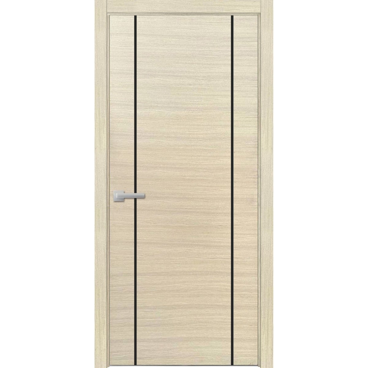 Solid French Door 28 x 80 Planum 0017 Natural Veneer with| Bathroom