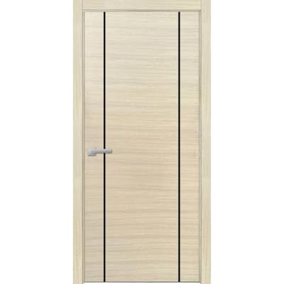 Solid French Door 28 x 80 Planum 0017 Natural Veneer with| Bathroom