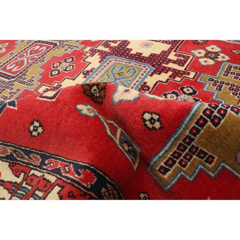 ECARPETGALLERY Hand-knotted Kayseri Vintage Red Wool Rug - 3'5 x 5'0