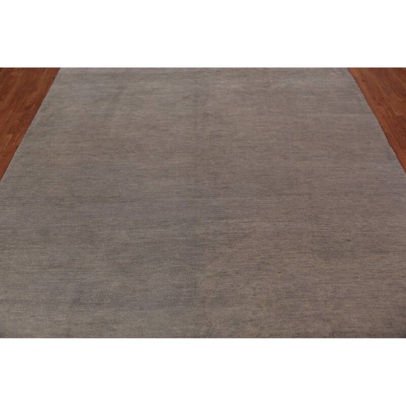 Gabbeh Modern Area Rug Hand-Knotted Contemporary Wool Carpet - 6'11" x 9'7"