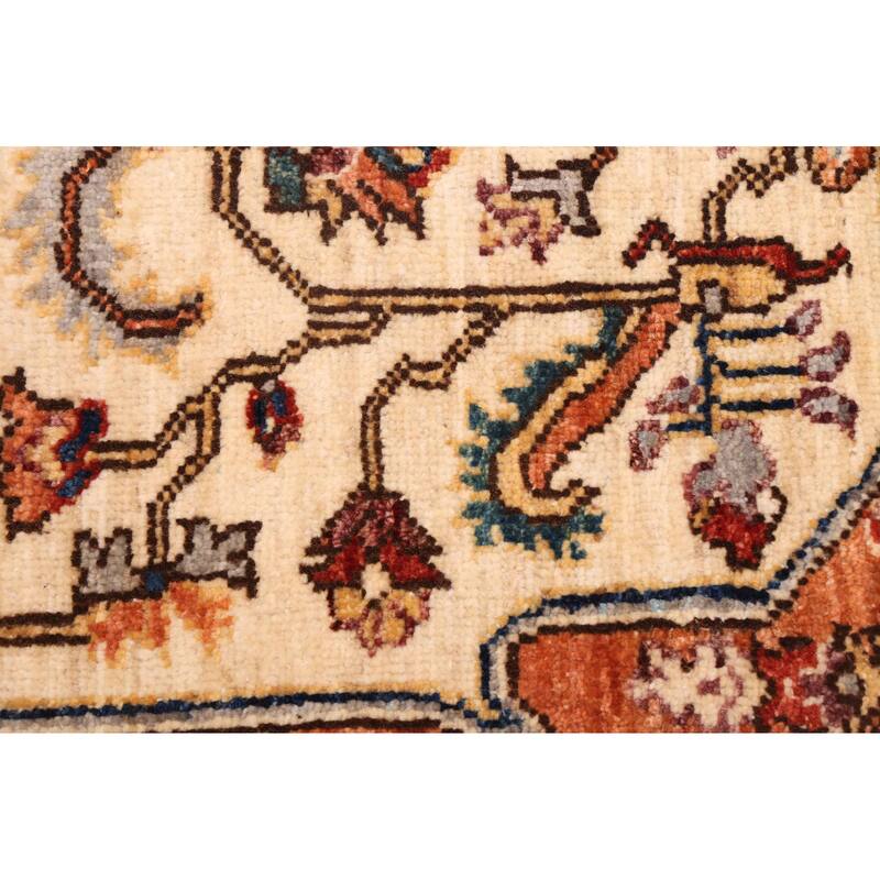 ECARPETGALLERY Hand-knotted Aryana Ivory Wool Rug - 6'0 x 7'10