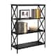 Carbon Loft Ehrlich Metal and Wood 4-Shelf Bookcase