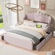 preview thumbnail 2 of 26, Full Upholstered Platform Bed with Four Drawers & USB Ports - Modern Comfort