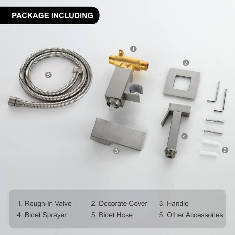 Handheld Bidet Sprayer Stainless Steel Brushed Nickel Bidet Hand Held Sprayer for Toilet Shattaf Toilet Attachment