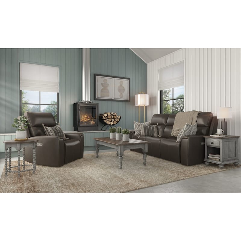 Plymouth Gray Wood Rectangular Coffee Table - 52" x 20" x 28"