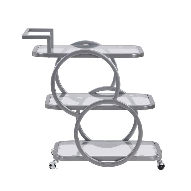 Metal Bar Cart Silver Bar Carts for the Home