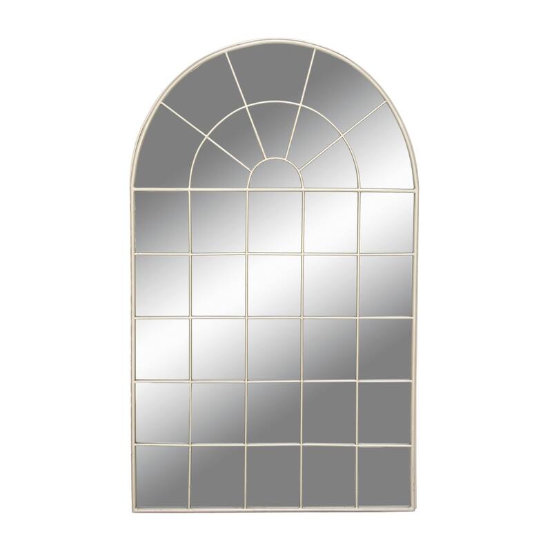 Metal Window Pane Inspired Grid Room Wall Mirror - Copper, Brown, Black - Roche River Decor
