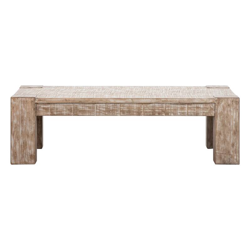 Patrick Rectangular Coffee Table, Natural Wood