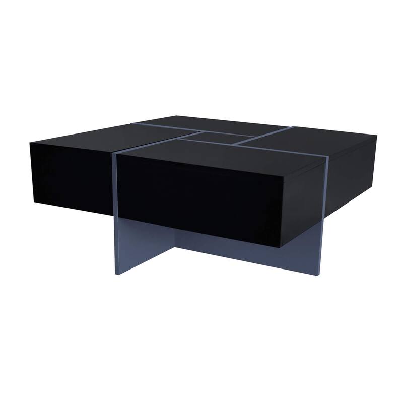 Coffee Table with 4 Hidden Storage Compartments