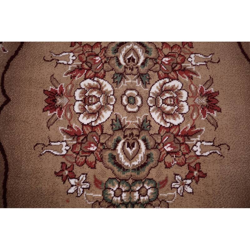 Victorian Style Kashan Turkish Area Rug Machine Made Carpet - 9'10" x 13'2"