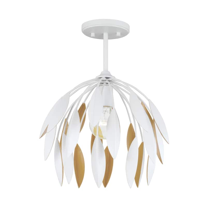 Margeaux 1-Light Pendant - 14"W x 12.25"H - Matte White