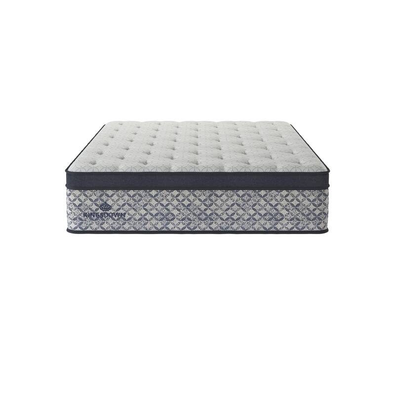 Kingsdown Prime Summitview 13.5 Inch Premium Cushion Firm Euro Pillow Top Hybrid Luxury Mattress with Foundation Included
