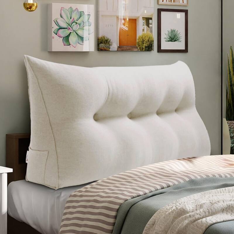 WOWMAX Bed Rest Wedge Reading Pillow Headboard Back Support Cushion