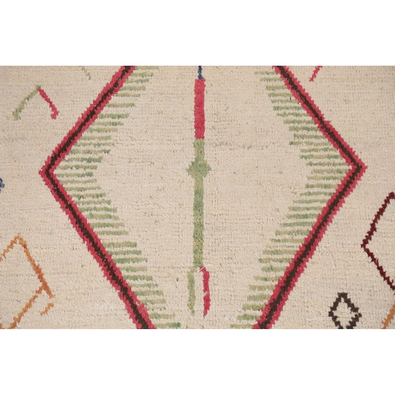 Tribal Oriental Moroccan Wool Area Rug Hand-knotted Home Decor Carpet - 6'1" x 9'9"