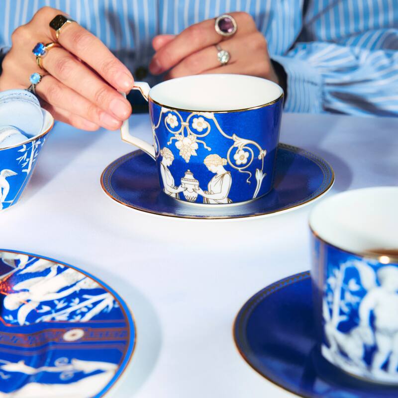 Wedgwood Renaissance Gold Teacup Saucer 8.45oz, Set of 2 - 8.45 oz