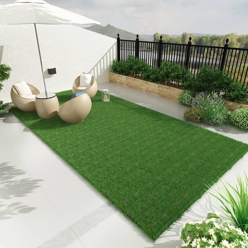 Timechee Luxury Synthetic Artificial Grass Turf Rug and Roll