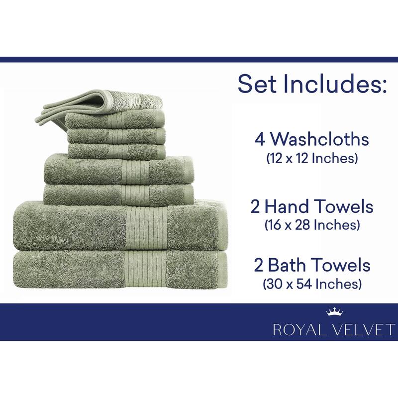 Royal Velvet Cotton TENCEL™ 8 Piece Towel Set