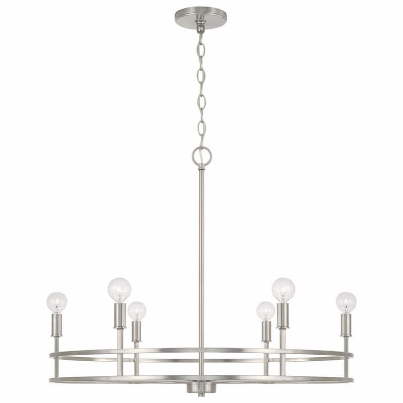 Fuller 6-light Hanging Chandelier - Brushed Nickel